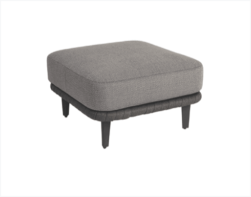 Cordial Luxe Lounge Dark Grey Ottoman - Kubek Furniture