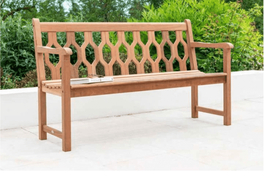 Mahogany Lattice 4FT Bench - Kubek Furniture
