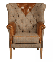 Buckingham Armchair in Hunting Lodge and Brown Cerrato - Kubek Furniture