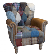 Gotham Harlequin Patchwork Armchair - Kubek Furniture