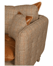 Regent 3-Seater Sofa in Hunting Lodge and Brown Cerrato - Kubek Furniture