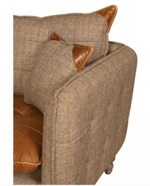 Regent 3-Seater Sofa in Hunting Lodge and Brown Cerrato - Kubek Furniture