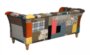 Rutland Harlequin Patchwork 2-Seater Sofa - Kubek Furniture