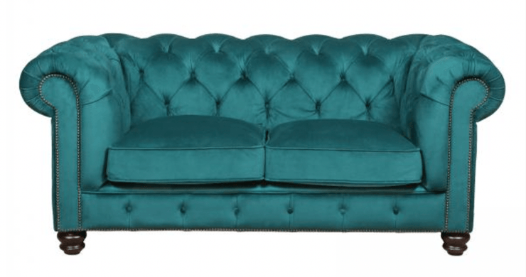 Gotti Club Sofa in Teal Velvet - Kubek Furniture