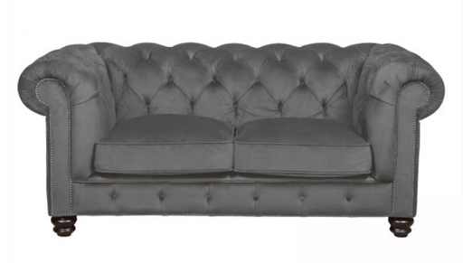Gotti Club Sofa in Steel Velvet - Kubek Furniture
