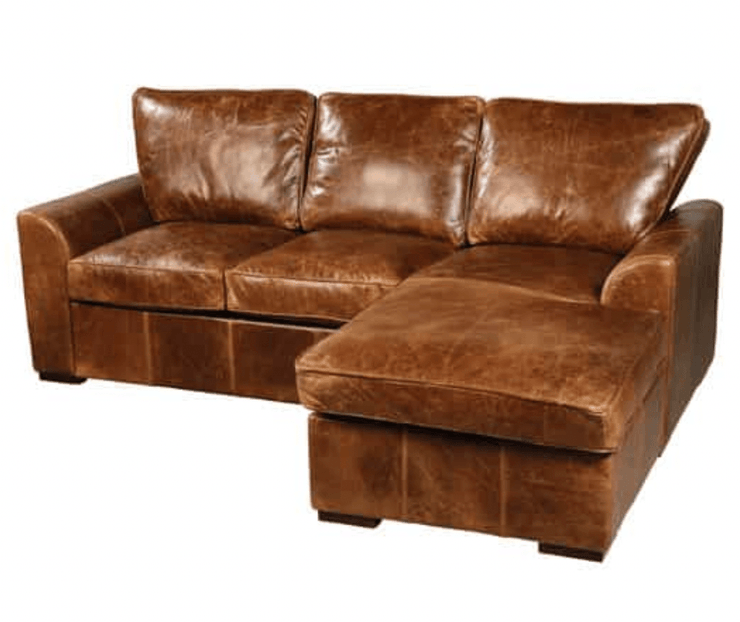 Seattle Corner Sofa in Brown Cerrato - Kubek Furniture