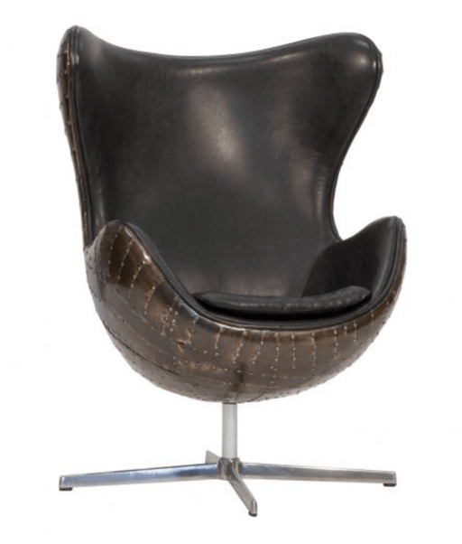 Keeler Office Chair in Vintage Brass - Kubek Furniture