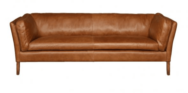 Bugsy Sofa in Tan Leather - Kubek Furniture