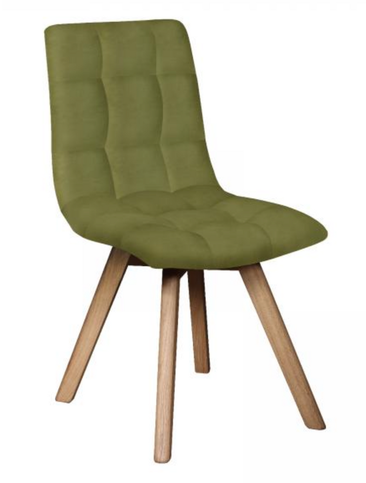 Allegro Chair in Olive with Grey Leg