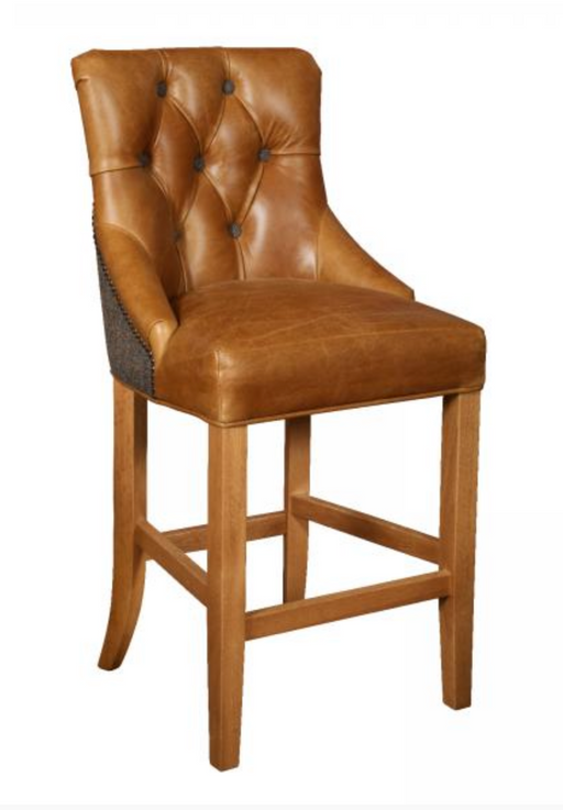 Sienna Barstool in Brown Leather
