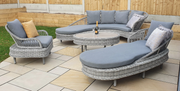 Serenity Curved Sofa Set in Grey