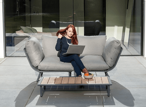 Beach Lounge Modular 2-Seat Set with Coffee Table - Kubek Furniture