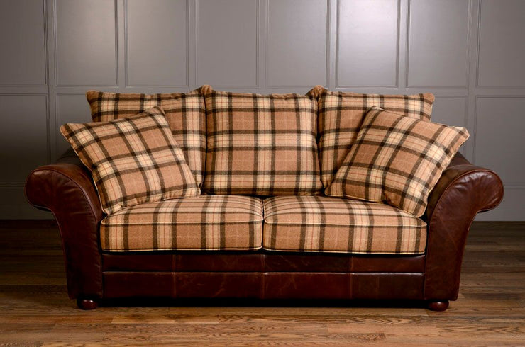 Venice Sofa in Brown Barthollo with Skye Cocoa Cushions - Kubek Furniture