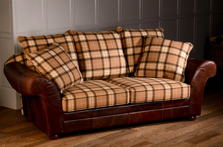 Venice Sofa in Brown Barthollo with Skye Cocoa Cushions - Kubek Furniture