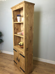 The Authentic Country Waxed Storage Bookcase with Doors