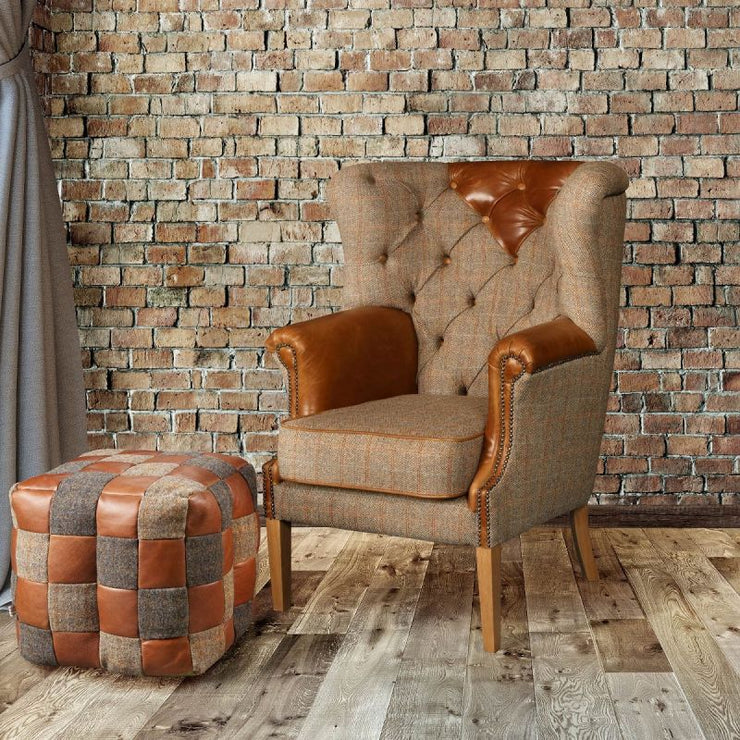 Buckingham Armchair in Hunting Lodge and Brown Cerrato