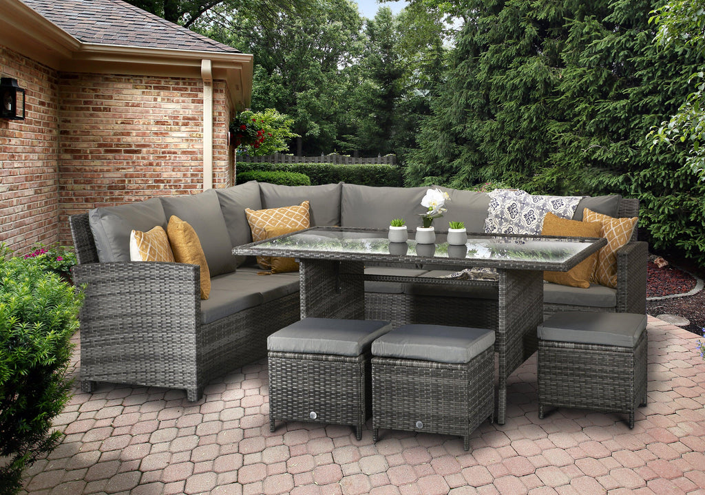 Garden dining set sofa hot sale