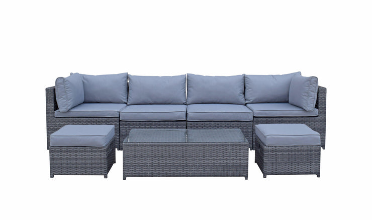 Chelsea Modular Compact Sofa Set In Grey - Kubek Furniture