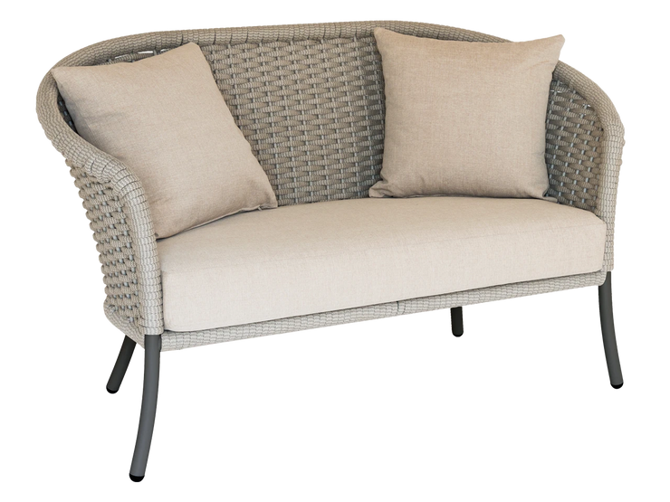 Cordial Luxe Beige 2-Seater Curved Sofa