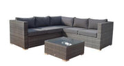 Georgia Corner Group Sofa Set In Grey - Kubek Furniture