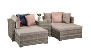 Harper Compact Sofa Garden Set In Grey - Kubek Furniture