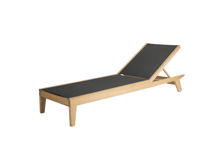Roble Adjustable Charcoal Sling Sunbed - Kubek Furniture