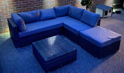 Savannah Corner Group Sofa Set In Grey - Kubek Furniture