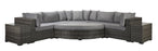 Jessica Sofa Set In Grey - Kubek Furniture