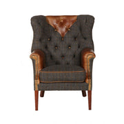 Kensington Wing Chair in Gamekeeper Thorn or Uist Night - Kubek Furniture
