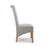 Krista Roll Back Dining Chair in Cappuccino Herringbone - Kubek Furniture