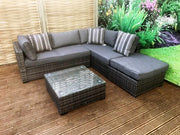 Savannah Corner Group Sofa Set In Grey - Kubek Furniture