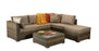Savannah Corner Group Sofa Set In Natural + FREE Cover - Kubek Furniture