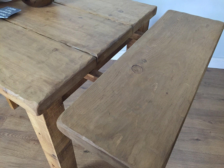 The Artisan Waxed Plank Extending Dining Table with Leaf