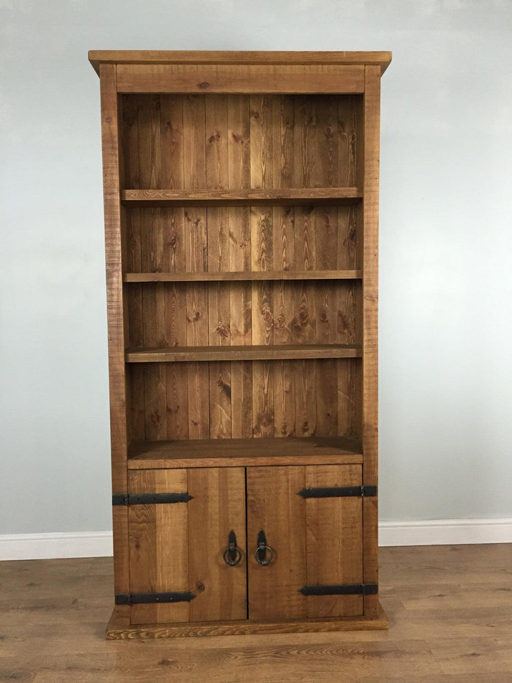 The Authentic Waxed Storage Bookcase with Doors