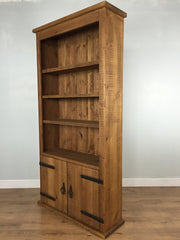 The Authentic Waxed Storage Bookcase with Doors
