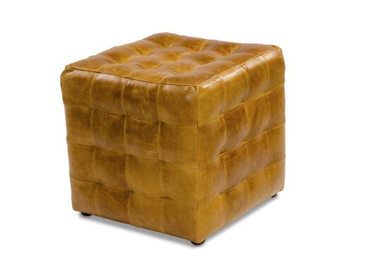 Brown Cerrato Patchwork Cube - Kubek Furniture