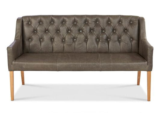 Churchill Bench in Grey Cerrato with Thorpe Taupe - Kubek Furniture