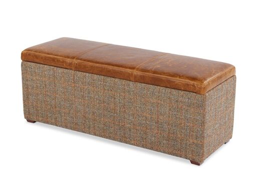 Cube Bench in Gamekeeper Thorn and Brown Cerrato - Kubek Furniture