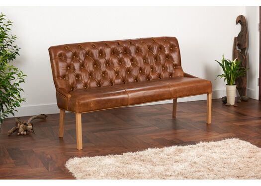 Castello 3 Seater Bench in Brown Cerrato Kubek Furniture