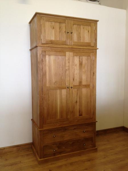 The Quercus Oak Wardrobe with Top Box